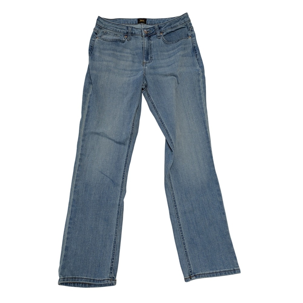 Lee Womens Light Wash Straight Leg Jeans Size 8 Medium Blue Denim 103522026